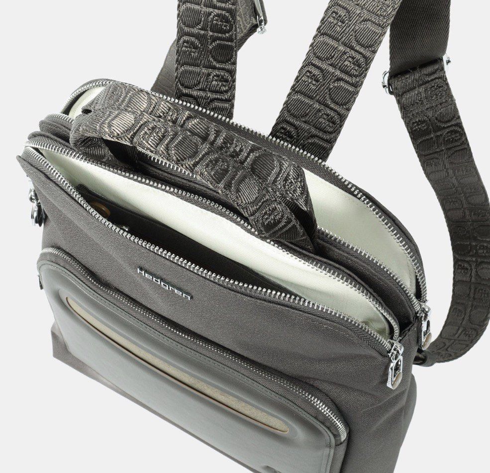 Hedgren Grey Backpack (Category: Backpacks) located in Manila. Submitted by phoebe1.23.7 (Listing ID 1462697101, Image 2). Description: Brand new, bought in Hong Kong (better quality than bought from other countries) - Brand: Hedgren - Color: Grey - Features: Multiple zippered compartments for organization - Straps: Adjustable with embossed pattern - Front Pocket: Unique design - Ideal for: Daily use, travel - Condition: Durable and stylish.