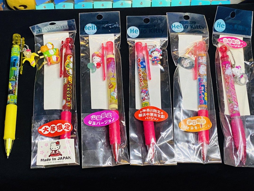 Hello kitty Mechanical Pencil with figure 580 - 780 (Category: Stationery & School Supplies) located in Manila. Submitted by kawaii_omocha_est2020 (Listing ID 1462820711, Image 1). Description: 1st Banana / not working, no plastic cover - 580 2nd HK sticks / working - 780 ❎SOLD❎ 3rd Ornament / not working - 580 4th chinatown Opera - 680 ❎SOLD❎ 5th Hk with bunny - 680 6th Ring / working 680 ✅ Mine Now, Pay Now ✅ Please check all photos for complet