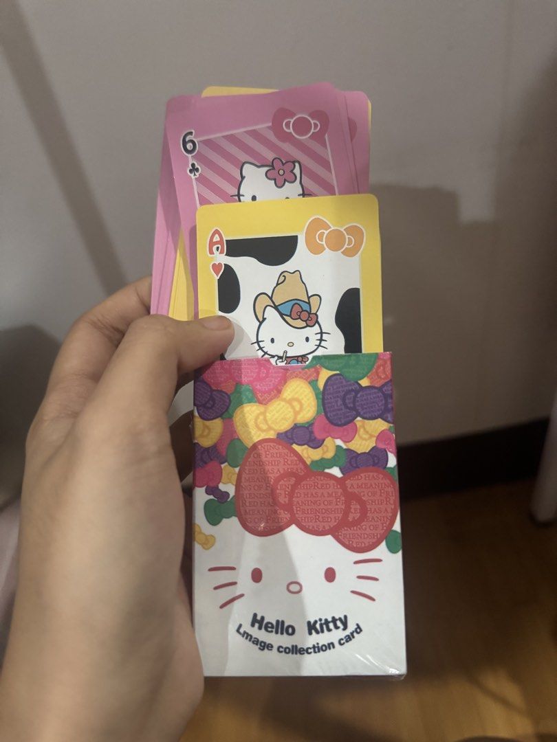 hello kitty x black circle reflection playing cards set (Category: Board Games & Puzzles) located in Manila. Submitted by maggielindemann (Listing ID 1462846226, Image 3). Description: set na.