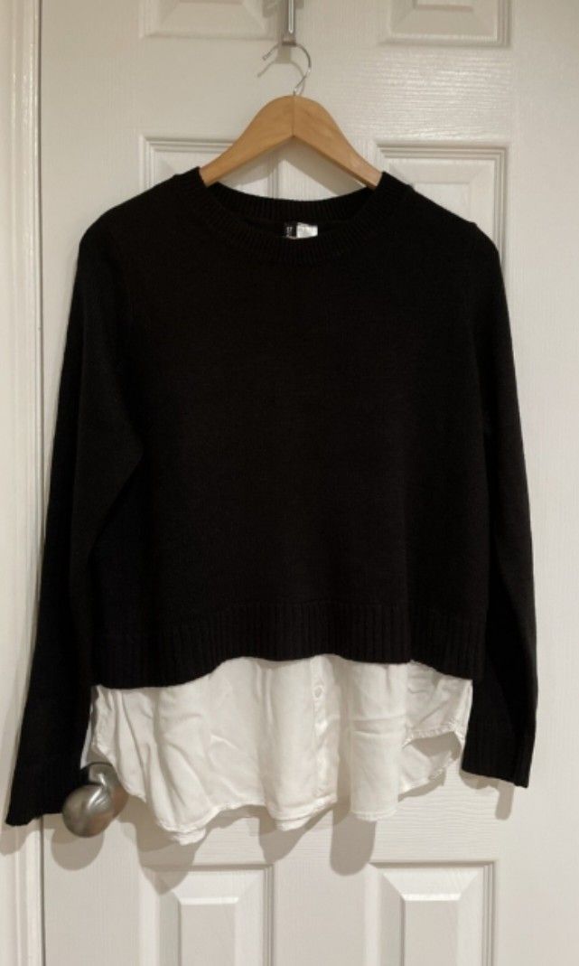 H&M Black & white sweater / longsleeves (Category: Longsleeves) located in Bocaue. Submitted by jessdcluters (Listing ID 1462818611, Image 2). Description: .