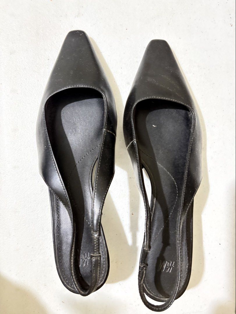 H&M Black Leather Slingback (Category: Heels) located in San Carlos. Submitted by sherbet___ (Listing ID 1462844450, Image 2). Description: Size: 38 .