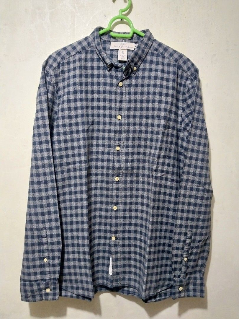 H&M LOGG Gingham Button Down Shirt Size L (Category: Tshirts & Polo Shirts ) located in Manila. Submitted by PrinceDani.Clothing (Listing ID 1462768045, Image 1). Description: h&m gingham long-sleeves large 23in width 30in length excellent condition.