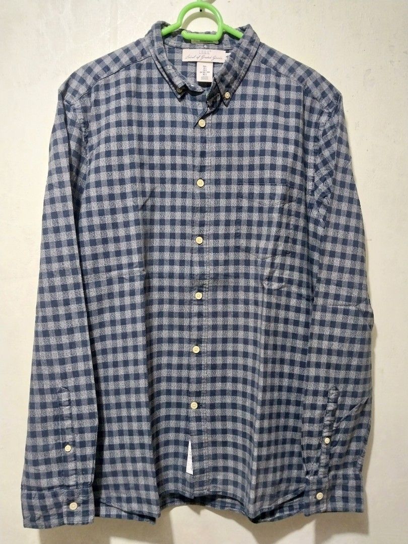 H&M LOGG Gingham Button Down Shirt Size L (Category: Tshirts & Polo Shirts ) located in Manila. Submitted by PrinceDani.Clothing (Listing ID 1462768045, Image 3). Description: h&m gingham long-sleeves large 23in width 30in length excellent condition.