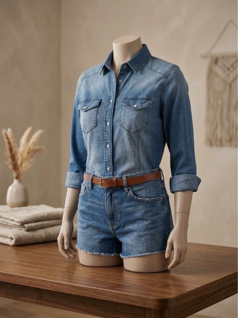 H&M SOFT DENIM LONG SLEEVE SIZE SMALL (Category: Longsleeves) located in Manila. Submitted by auntiescloset1012 (Listing ID 1462841877, Image 2). Description: H&M SOFT DENIM LONG SLEEVE SIZE SMALL Used only 3 times Bought in Megamall RFs: Decluttering Doesnt fit on my current body frame.