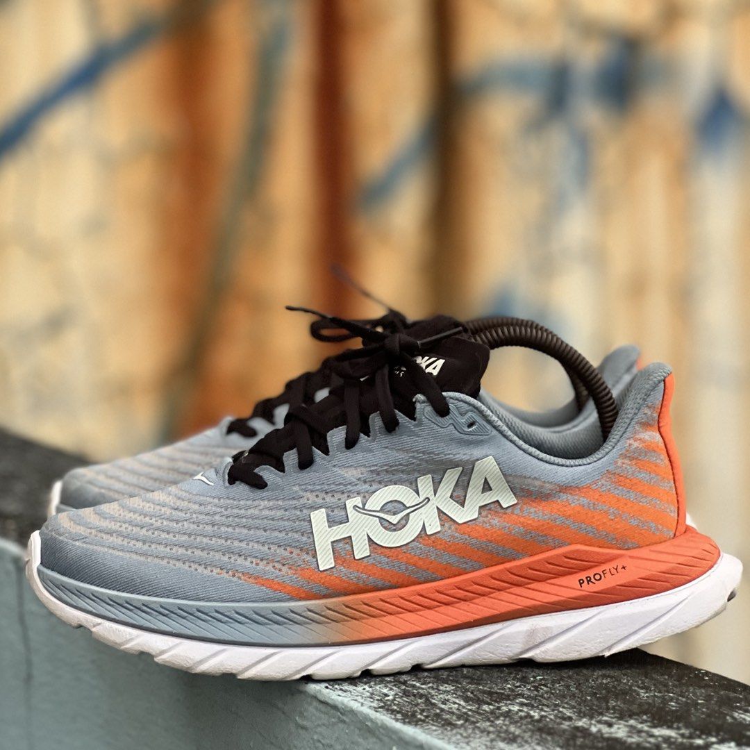 Hoka mach 5 running shoes (Category: Sneakers) located in Pasig City. Submitted by store_4_all_season (Listing ID 1462818364, Image 1). Description: Size 7.5 us mens / 40.5 eu / 9us womens Used - very good condition Signs of usage 📩📩📩.