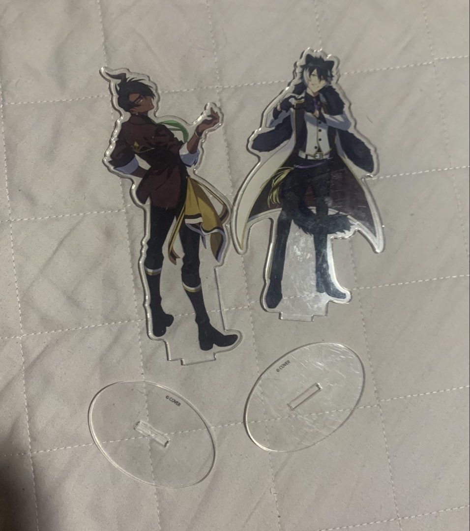 HOLOSTARS Oga & Shien Acrylic Standee (Category: Character Goods) located in Davao. Submitted by jkayel13 (Listing ID 1462855160, Image 1). Description: Has scratches RFS: Declutter MOP: GCash, GoTyme MOD: JNT Express.