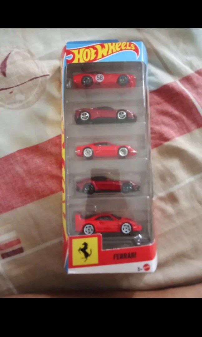 Hot Wheels 2026 Ferrari 5 pack php850 (Category: Vehicle & Diecast Models) located in Quezon City. Submitted by batangisip (Listing ID 1462812308, Image 1). Description: Hot Wheels 2026 Ferrari 5 pack php850.