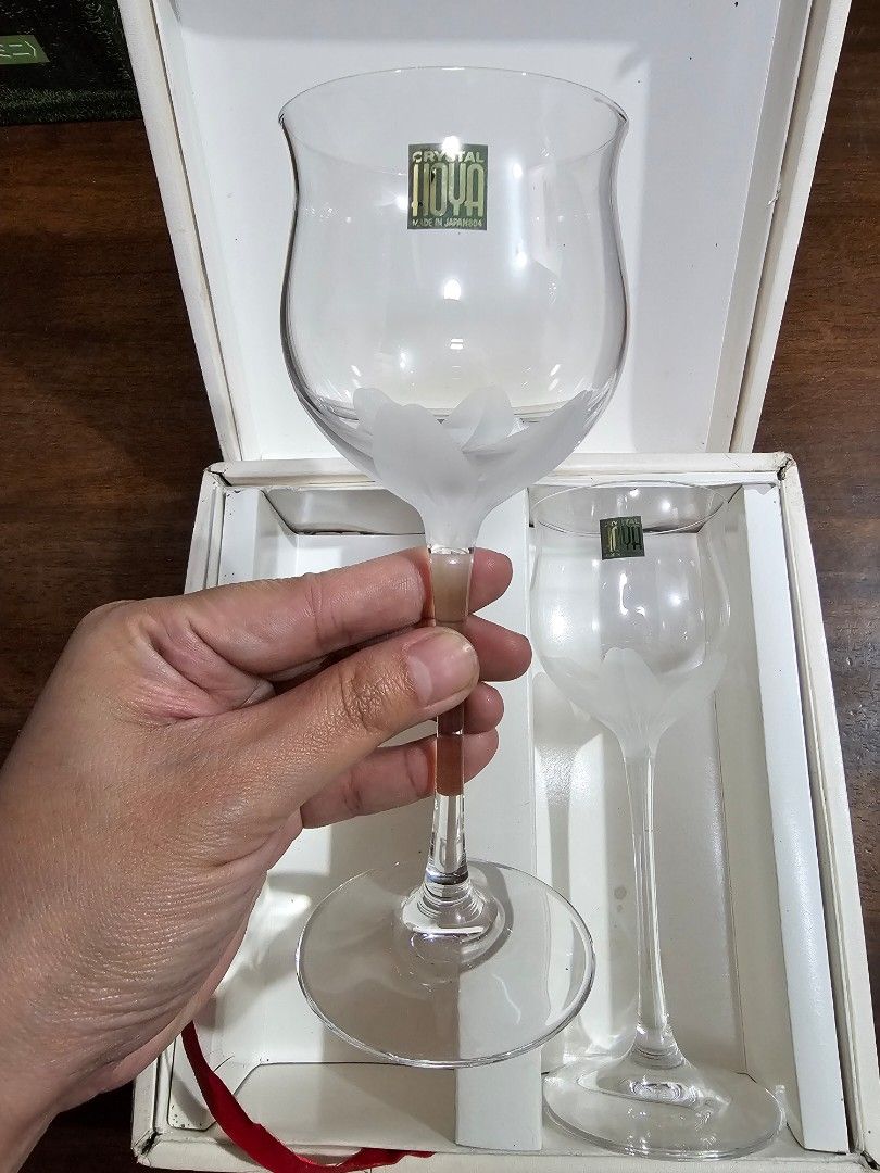 HOYA CRYSTAL Wine Glass - 2 pcs (Category: Dinnerware & Cutlery) located in Quezon City. Submitted by senyoramaria (Listing ID 1462880211, Image 3). Description: HOYA CRYSTAL Wine Glass 2 pcs 2.5 inches rim diameter 7 inches tall.