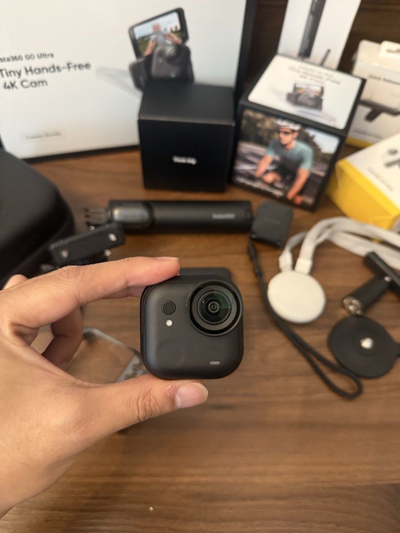 Insta360 Go Ultra (Creator Combo) (Category: Cameras) located in Manila. Submitted by 2ez4jher (Listing ID 1462681572, Image 3). Description: Insta360 Go Ultra Creator Bundle (No SD Card yet) Good as new Under warranty Few times used No issues never been dropped Freebies: Storage Box & Clear Case Still available if not marked as sold Unli check within meet up Price Negotiable Makati Meet up only.