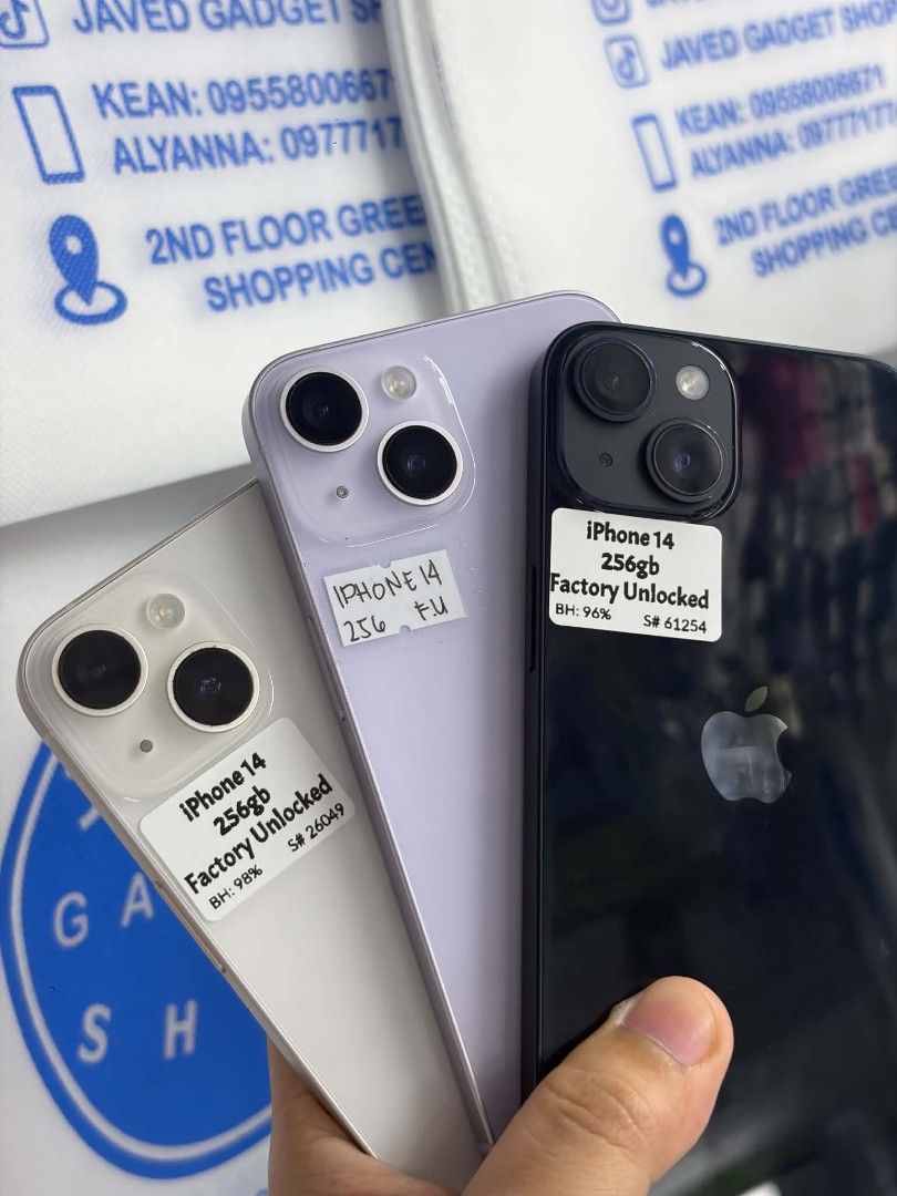 Iphone 14 256gb Good batt FU No issue (Category: iPhone 14 Series) located in San Juan City. Submitted by keannagadgetph (Listing ID 1462852677, Image 2). Description: Available for today's. Iphone 14 256gb Good bh Factory unlock Makinis Case & Charger Ntc approved Accepting swap / Trade in / installment / walk in For fast transaction 09777177470 look for alyanna Fb page : javeds gadget shop.