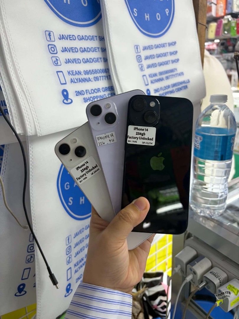 Iphone 14 256gb Good batt FU No issue (Category: iPhone 14 Series) located in San Juan City. Submitted by keannagadgetph (Listing ID 1462852677, Image 1). Description: Available for today's. Iphone 14 256gb Good bh Factory unlock Makinis Case & Charger Ntc approved Accepting swap / Trade in / installment / walk in For fast transaction 09777177470 look for alyanna Fb page : javeds gadget shop.