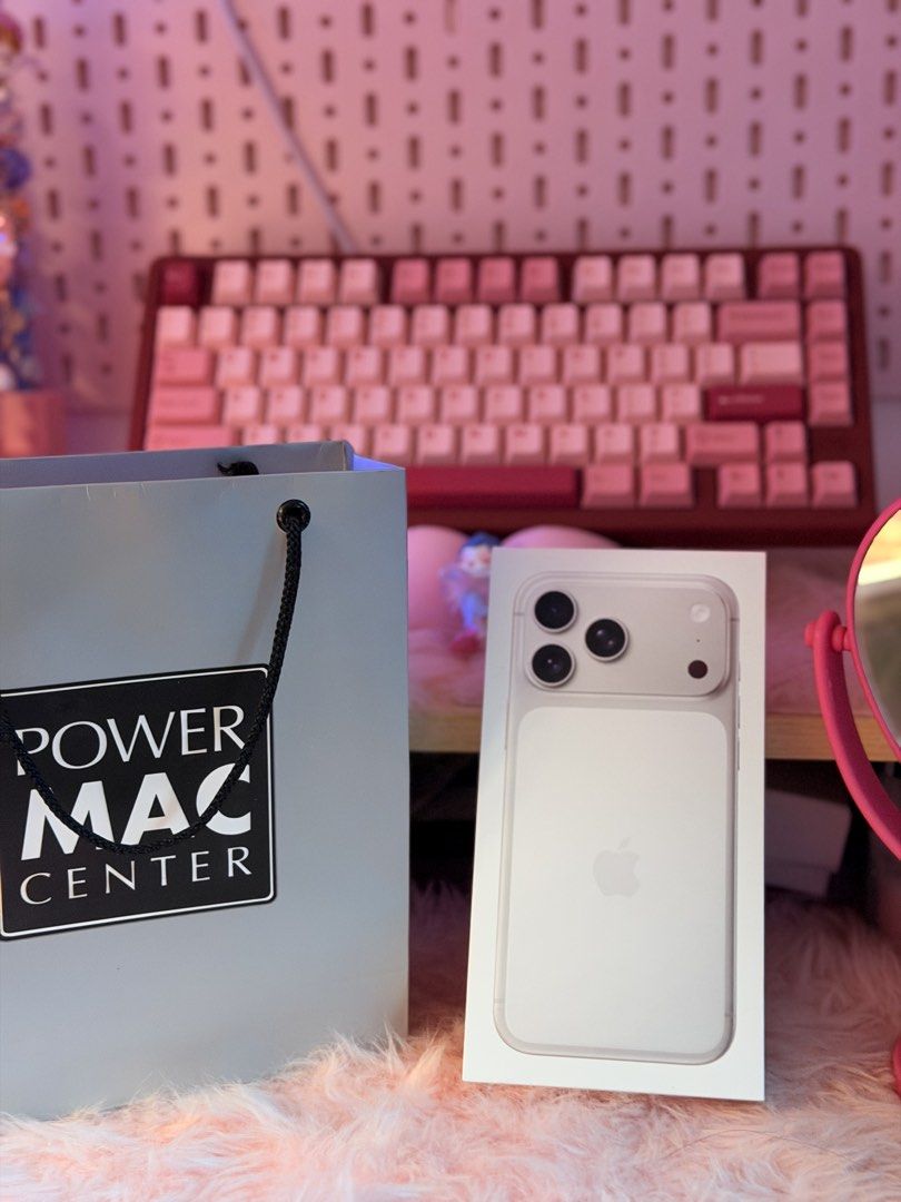 Iphone 17 Pro Max 256gb (Silver) (Category: iPhone 17 Series) located in Manila. Submitted by joeyriver63803 (Listing ID 1462866022, Image 1). Description: - Brand: Apple - Model: iPhone 17 Pro Max - Storage: 256GB - Color: Silver - Condition: Excellent, like new - Includes: Original box and charger - Purchase Origin: Power Mac Center - Open for checking ONLY, screen paper still intact.