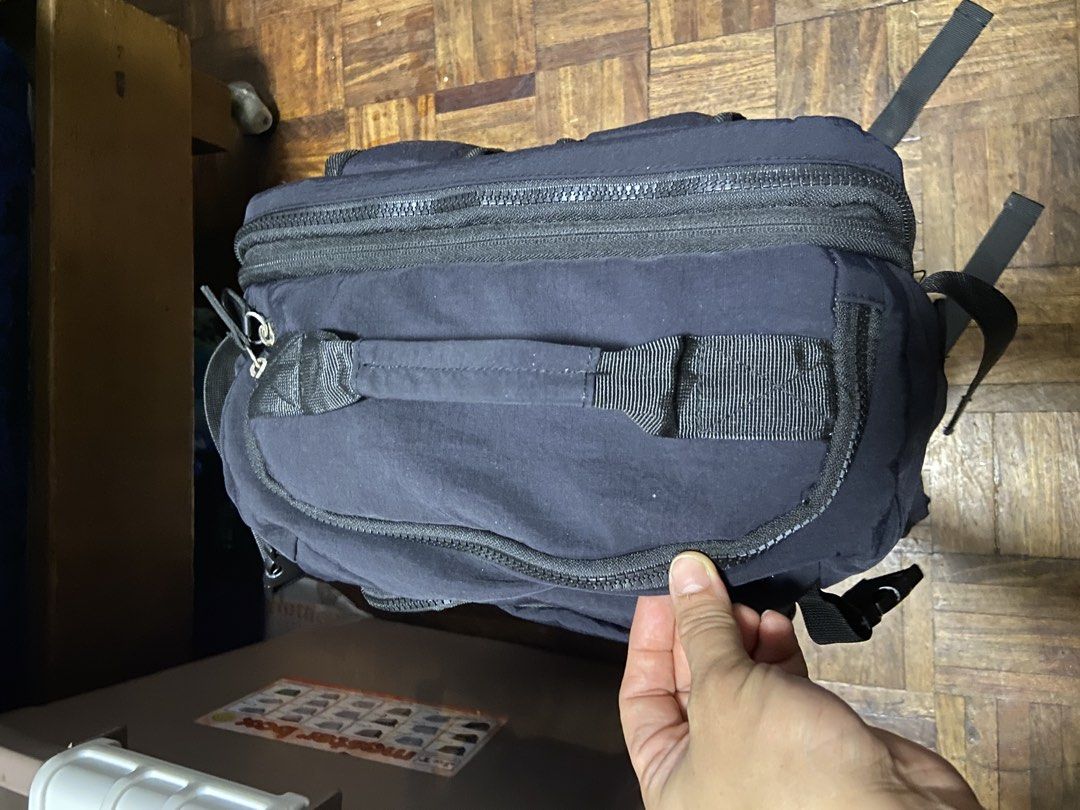 Island Elephant Waterproof Travel Backpack (Category: Backpacks) located in Quezon City. Submitted by angelshopssells (Listing ID 1462862408, Image 3). Description: Bought for ₱1075, selling for ₱800 Used twice, not used again after No defects RFS Decluttering/moving Please see photos for bag features and pockets! - Black polyester backpack - Dimensions: 30x25x43cm (expands to 30x30x43cm) - Fits up to a 17-inch laptop with a case - Padded back st