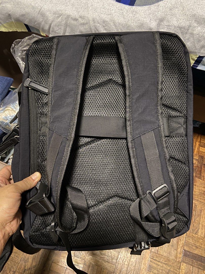 Island Elephant Waterproof Travel Backpack (Category: Backpacks) located in Quezon City. Submitted by angelshopssells (Listing ID 1462862408, Image 2). Description: Bought for ₱1075, selling for ₱800 Used twice, not used again after No defects RFS Decluttering/moving Please see photos for bag features and pockets! - Black polyester backpack - Dimensions: 30x25x43cm (expands to 30x30x43cm) - Fits up to a 17-inch laptop with a case - Padded back st