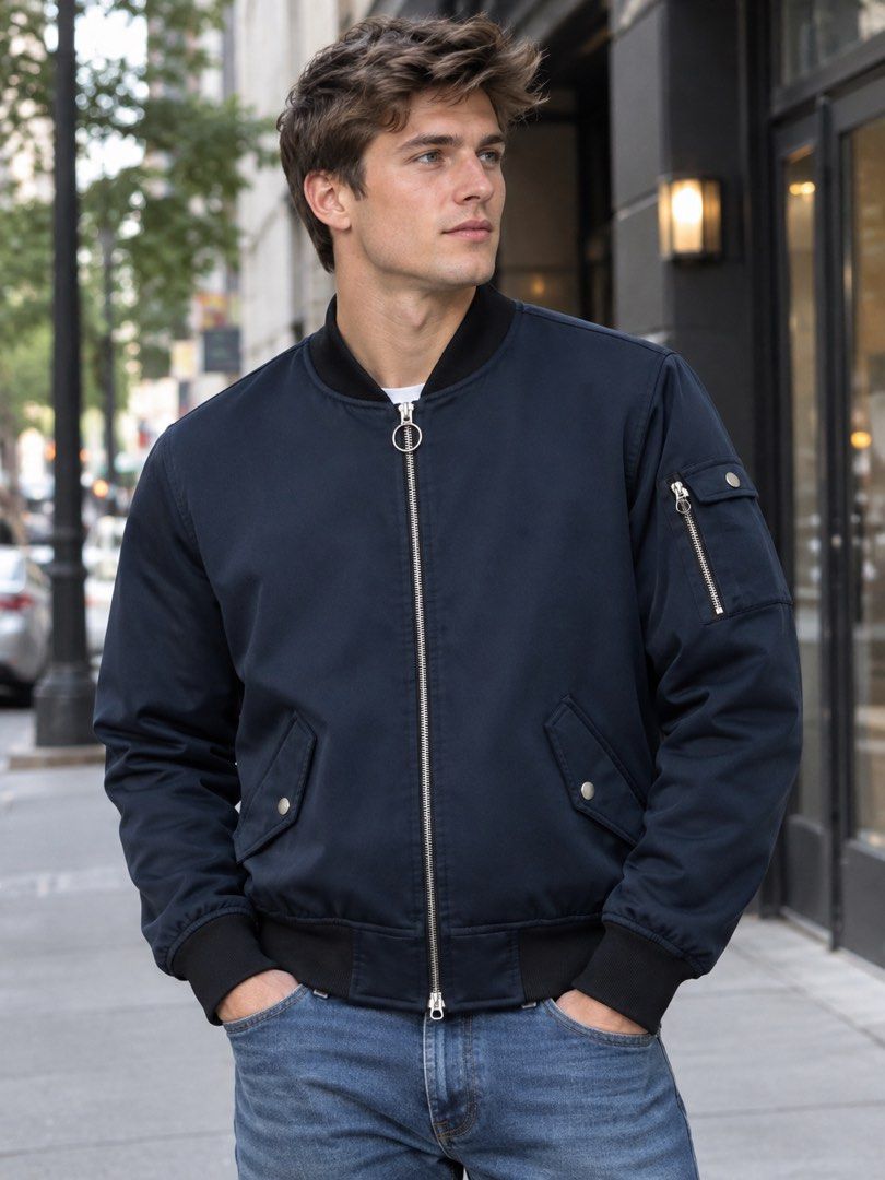 IZZUE MA-1 Navy Blue Bomber Jacket (Category: Coats, Jackets and Outerwear) located in Pagsanjan. Submitted by zhairaaaaa (Listing ID 1462817392, Image 1). Description: VINTAGE LONDON FOG MAINCOAT 🇺🇸 Classic Khaki/Beige/Tan London Fog Maincoat. 💰 ₱1,000 + shipping fee ✨ DETAILS • Single-breasted car coat / balmacaan style • Point collar • Hidden button placket • Diagonal welt pockets • Inner zip-out liner 📐 DIMENSION • Tag Size: 44L — fits L 