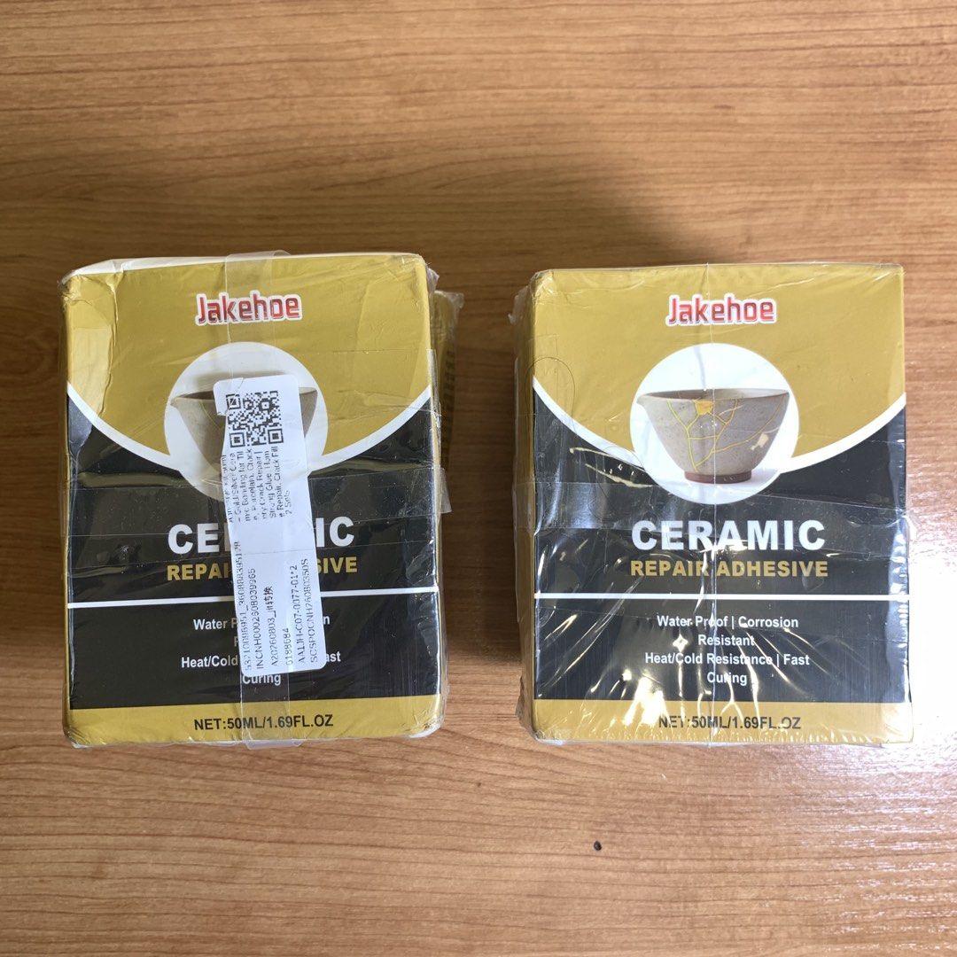 Jakehoe Ceramic Repair Adhesive Glue (2 sets available) (Category: Hair) located in General Trias. Submitted by thegearstashofc (Listing ID 1462857331, Image 1). Description: 600 per set - Fixes broken ceramics - Waterproof and corrosion resistant - Withstands heat and cold - Fast curing - Includes 2 packs, 50ml each.