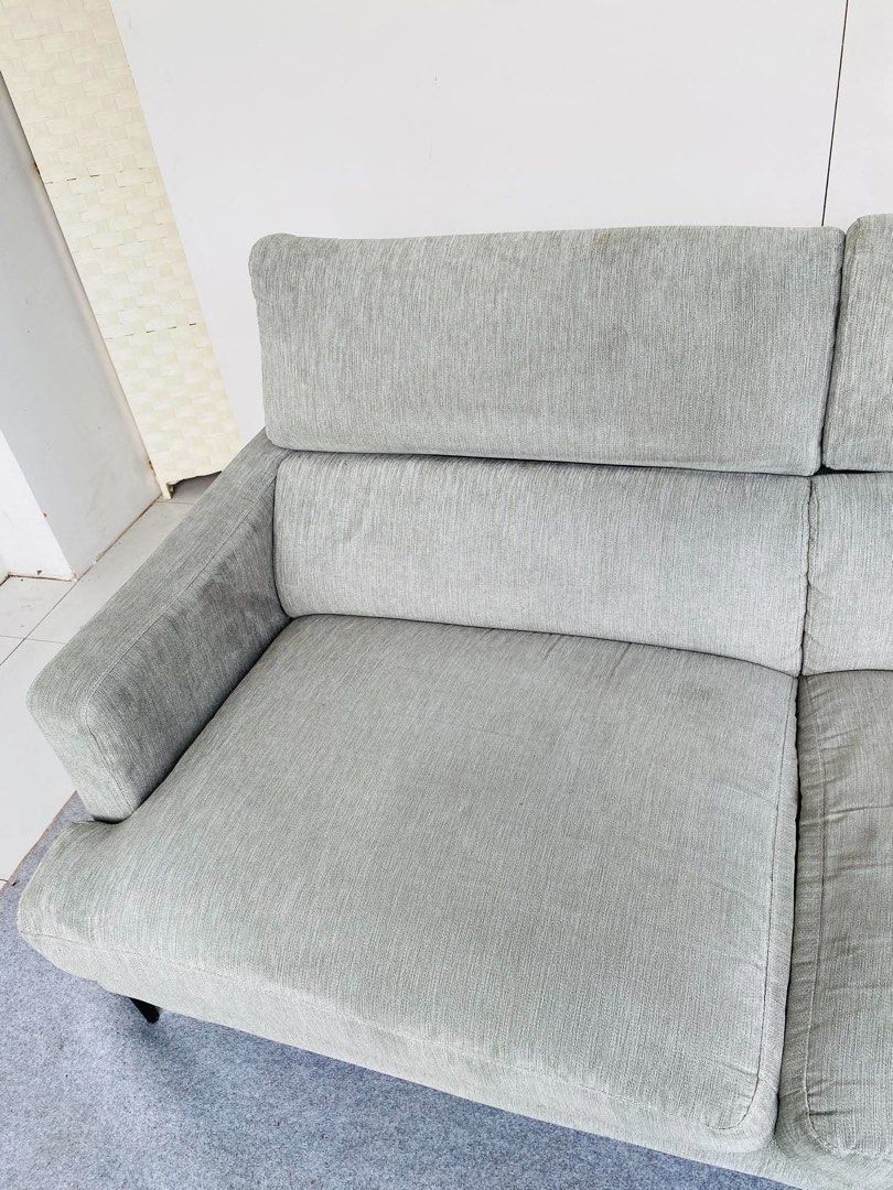 “JAPAN SURPLUS” NITORI GRAY SOFA (Category: Sofas) located in Bulacan. Submitted by monmon555 (Listing ID 1462827535, Image 3). Description: “JAPAN SURPLUS” NITORI GRAY SOFA SIZE: 72L” x 36W” x 18Sh” x 30-38H” inches (AS-IS ITEM) IN GOOD CONDITION.