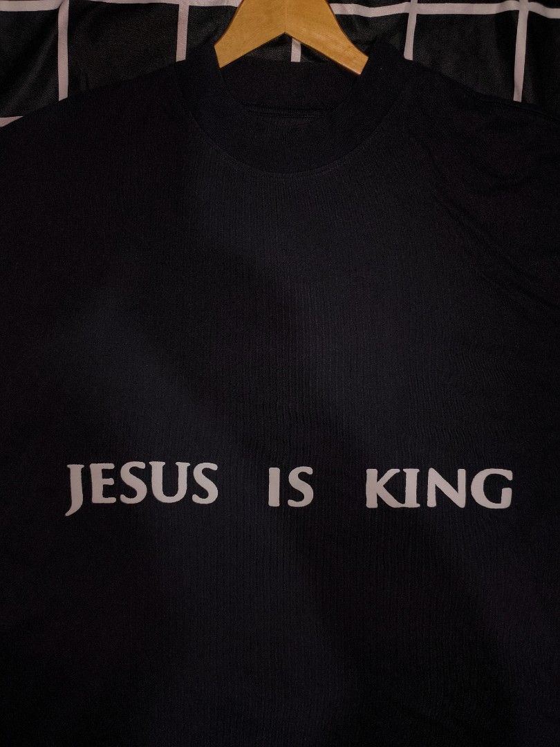 Jesus is King (Category: Tshirts & Polo Shirts ) located in Cagayan de Oro. Submitted by thrift-japanuksurplus (Listing ID 1462793201, Image 2). Description: JESUS IS KING ( size tag only XXL) W : 25 L : 31 Condition : 9/10 (Superb neckline) Color rate : 9/10 ISSUE : VERY minimal sign of usage,as expected. P650 + Sf.