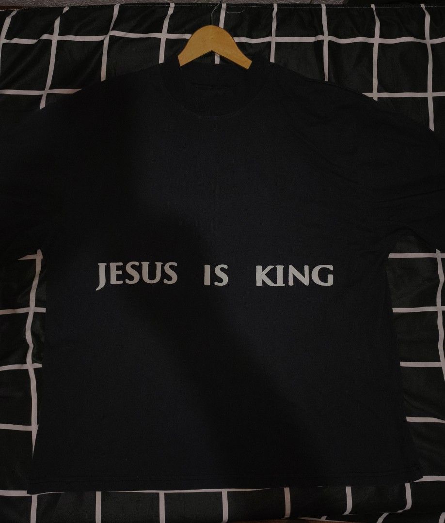 Jesus is King (Category: Tshirts & Polo Shirts ) located in Cagayan de Oro. Submitted by thrift-japanuksurplus (Listing ID 1462793201, Image 1). Description: JESUS IS KING ( size tag only XXL) W : 25 L : 31 Condition : 9/10 (Superb neckline) Color rate : 9/10 ISSUE : VERY minimal sign of usage,as expected. P650 + Sf.