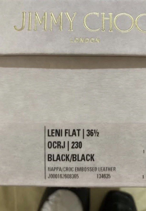 Jimmy Choo Flats (Category: Flats & Sandals) located in Manila. Submitted by stopshop26 (Listing ID 1462752772, Image 2). Description: Jimmy Choo Flats Size 36.5 Btand new and original Onhand and ready to ship.