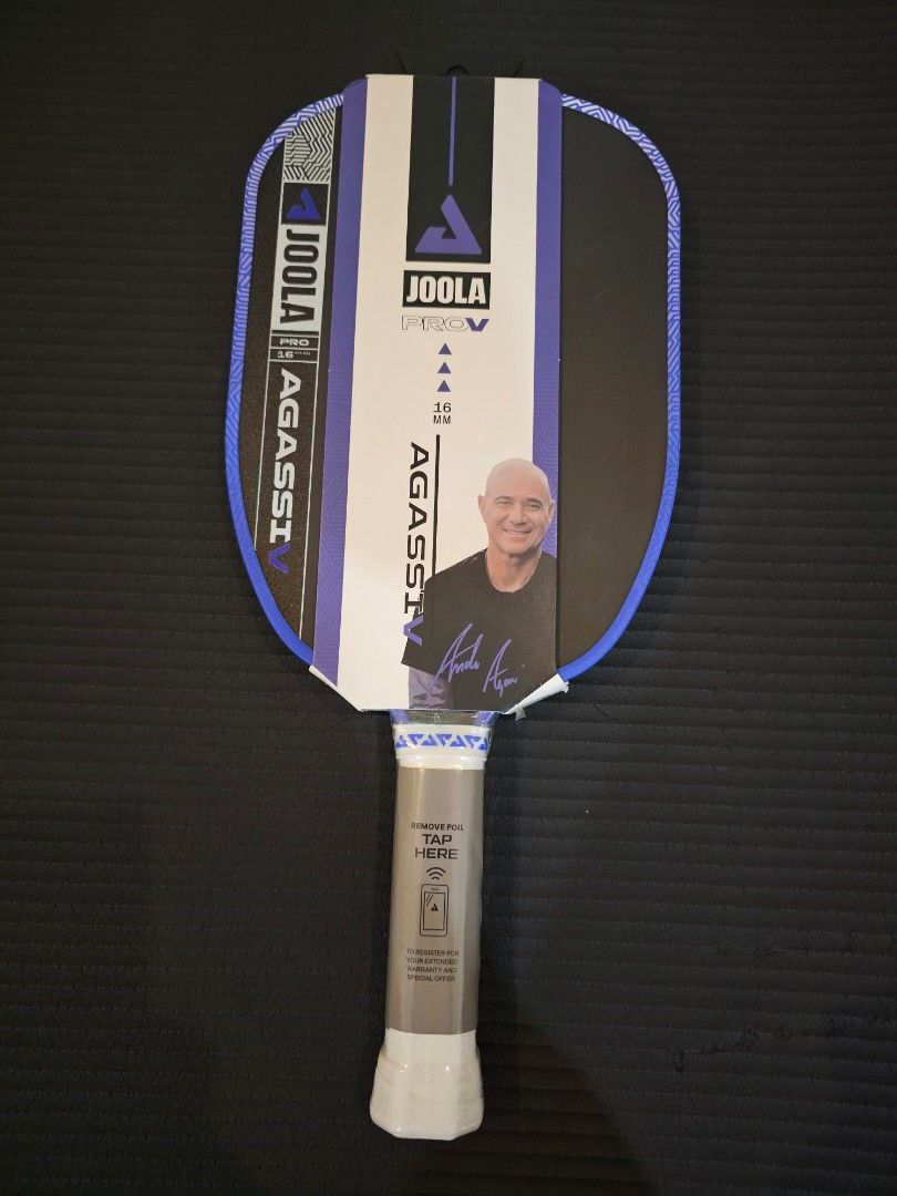 JOOLA AGASSI V Dual Pro Pickleball Paddle (Category: Racket and Ball Sports) located in Quezon City. Submitted by dbjhub (Listing ID 1462694852, Image 1). Description: - JOOLA AGASSI V Dual Pro table tennis bat - Features Agassi's signature - Ideal for recreational play or starting out - Comes with original packaging.