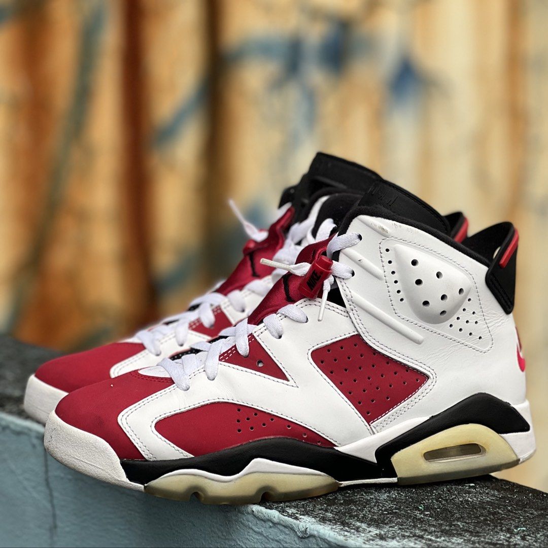 Jordan 6 retro “ carmine “ (Category: Sneakers) located in Pasig City. Submitted by store_4_all_season (Listing ID 1462829355, Image 3). Description: Size 8.5 us mens / 42 eu / 26.5 cm Used - Very good condition No issue 📩📩📩.
