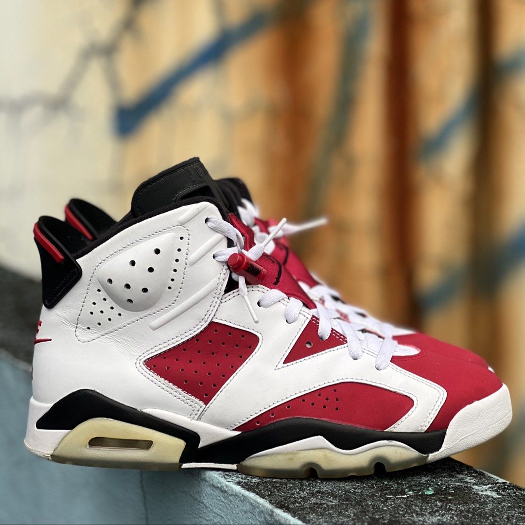 Jordan 6 retro “ carmine “ (Category: Sneakers) located in Pasig City. Submitted by store_4_all_season (Listing ID 1462829355, Image 2). Description: Size 8.5 us mens / 42 eu / 26.5 cm Used - Very good condition No issue 📩📩📩.