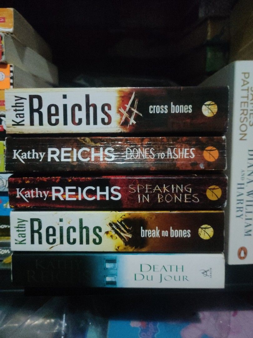 Kathy Reichs Bones Series | Forensic Thriller Paperbacks | Pre-Loved (Category: Storybooks) located in Cainta. Submitted by giftshopbyyui (Listing ID 1462837573, Image 1). Description: - Author: Kathy Reichs (Bestseller • Basis of Bones TV Show) - Series: Temperance Brennan Crime/Thriller - Titles Available: • Death Du Jour • Cross Bones • Break No Bones • Bones to Ashes • Speaking in Bones - Genre: Mystery • Crime • Forensic Thriller - Format: M