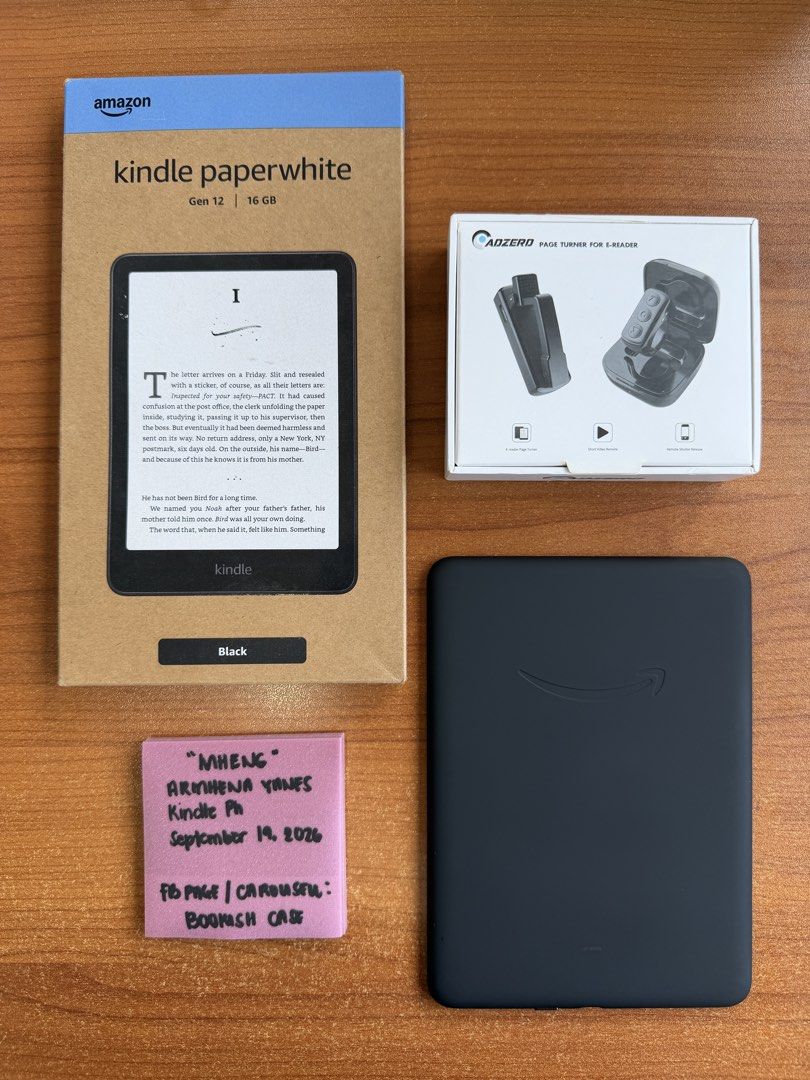 Kindle Paerwhite 6 - 12th Generation (Category: Religion Books) located in Santa Rosa. Submitted by bookishcase (Listing ID 1462693540, Image 2). Description: #forsale PTPA 👩‍💼 Thank you in advance 💖 Unit: KINDLE PAPERWHITE 6(12th Generation - Latest Generation) 16gb (black) Price: 9,000 only Inclusions: - box - manual - charging cable - page turner Ads : without ads Condition: used Refurbished unit: no Flaws: none Reason for selling: resell *