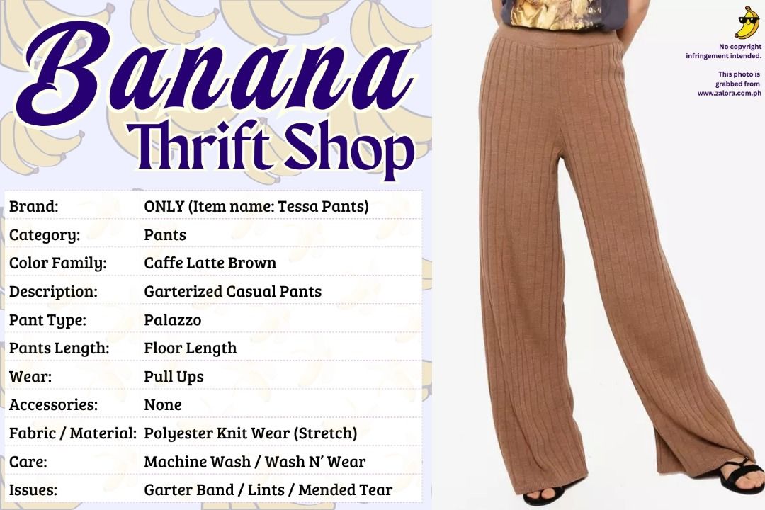 Knit Palazzo Pants (Category: Other Bottoms) located in Malolos. Submitted by bananathrifts2026 (Listing ID 1462800144, Image 1). Description: Item is on-hand and not in use. Reason for Selling: Decluttering (actual photos to-follow).