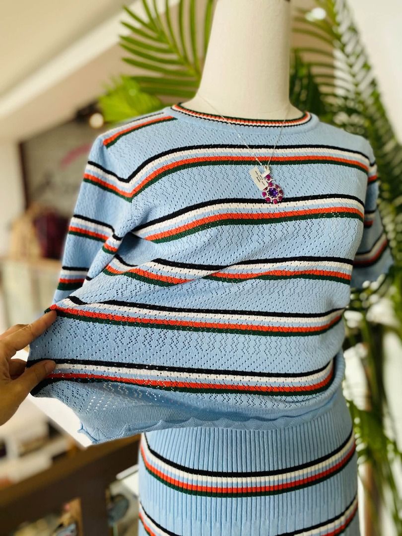 Korean Knitted Top & Skirt Set (Category: Sets or Coordinates) located in Baguio. Submitted by asna_taku (Listing ID 1462783554, Image 3). Description: S-M ₱1980.