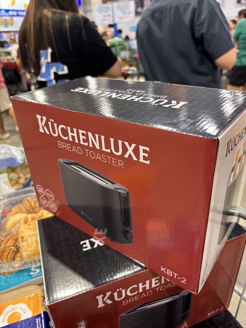 Kuchenluxe Bread Toaster KBT-2 (Category: Ovens & Toasters) located in Marikina City. Submitted by bakersclosetph (Listing ID 1462796078, Image 1). Description: - Kuchenluxe Bread Toaster (Model KBT-2) - Sleek Matte Finish - 700 Watts Power - Cancel Function - Variable Browning Control - Auto Pop-Up Feature - Easy-Clean Slide-Out Crumb Tray - Convenient Cord Storage - Stable with Anti-Slip Feet - Compact Design - payment thru BPI/Gcash Fund Trans