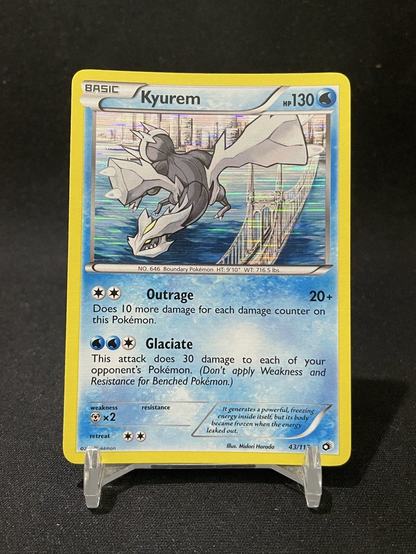 Kyurem Legendary Treasures Holo (Category: Raw Singles) located in Muntinlupa City. Submitted by shiganshina_collectibles (Listing ID 1462758014, Image 1). Description: Vintage Pokemon Black and White Card Loc: Quezon City MoP: GCash or Maya MoD: LBC or Lalamove.
