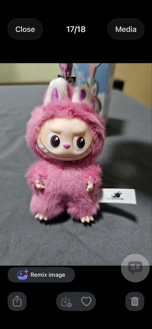 Labubu Pin for Love Plush Charm (Category: Plushies & Soft Toys) located in Quezon City. Submitted by neejan (Listing ID 1462851871, Image 1). Description: - Labubu Pin for Love.