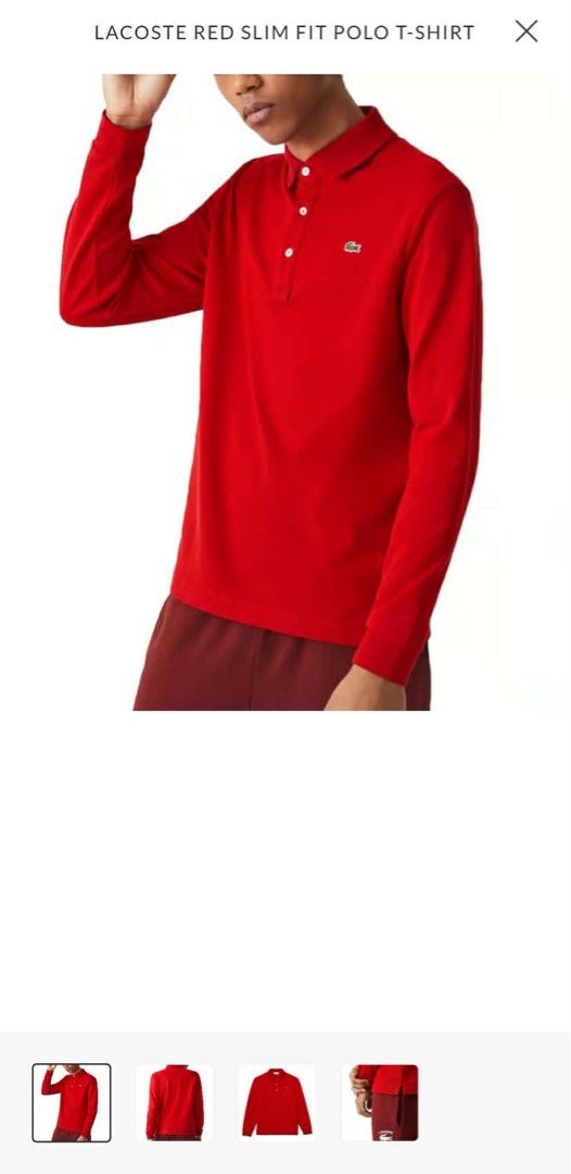 Lacoste Classic Fit Long Sleeved (Category: Luxury Apparel) located in General Santos City (Dadiangas). Submitted by amorhesthrift (Listing ID 1462808631, Image 2). Description: Lacoste Classic Fit Long Sleeved Good to new condition W17 L25.5.