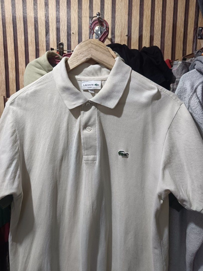Lacoste Classic Polo (Category: Tshirts & Polo Shirts ) located in Cebu City. Submitted by negotiableprice22 (Listing ID 1462880615, Image 2). Description: lacoste polo lacoste polo shirt lacoste classic fit color cream size 5 / size Large Dimes measured on flat surface Width 21.5 inch Length 28 inch issue back collar scratch need po ng wash available price negotiable.