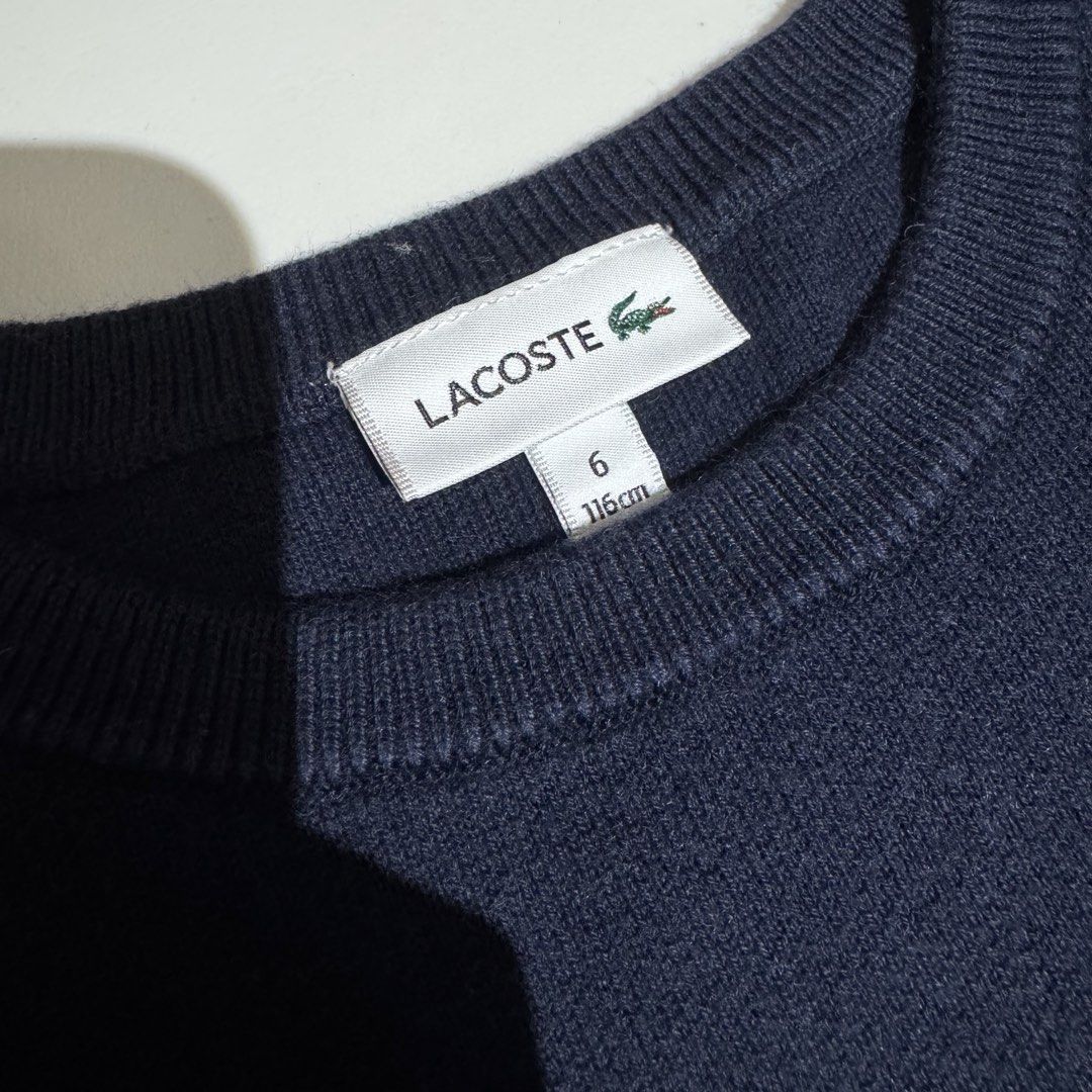 Lacoste kids embroidered sweatshirt (Category: Babies & Kids Fashion) located in Valenzuela. Submitted by shop.spark.joy (Listing ID 1462884613, Image 3). Description: 18 x 15 in.
