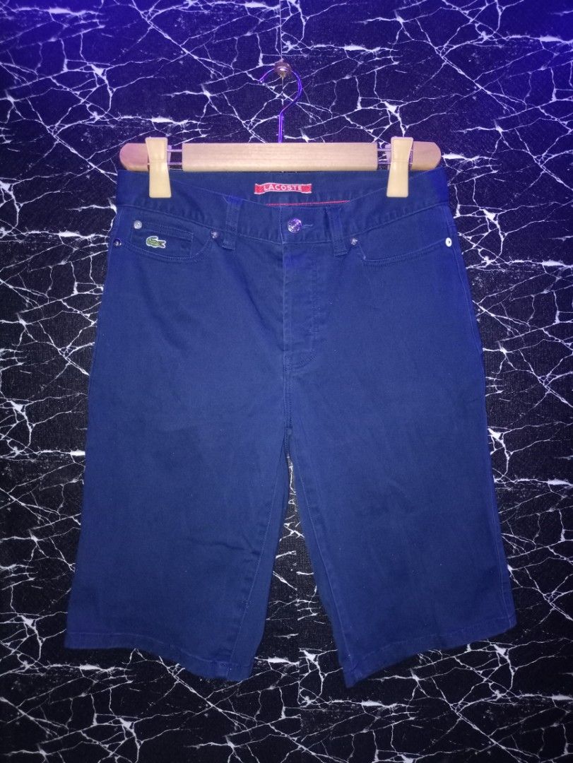 Lacoste Live Navy Blue Bermuda Short (Category: Shorts) located in Manila. Submitted by naixhrift (Listing ID 1462872547, Image 1). Description: - Lacoste Live Bermuda short - Size Small - 4pocket - Iconic Lacoste crocodile logo on front pocket - Length 20 - Waist 30 to 32 1000 plus ship jnt courier paymen on gcash.