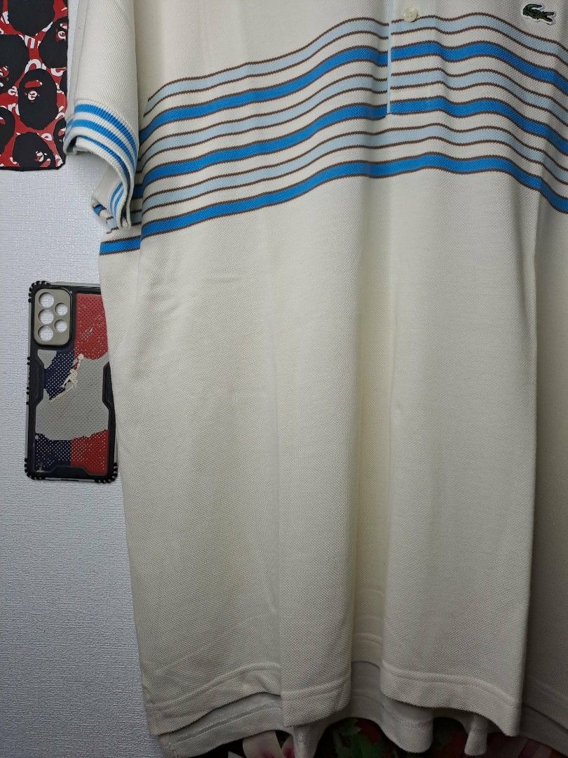 Lacoste Stripe Classic Fit Sued (Category: Luxury Apparel) located in Quezon City. Submitted by yaseen73 (Listing ID 1462870593, Image 3). Description: Vintage Lacoste Devanley F5191 Made in France - Classic Fit - Size # 5 - Main Color : Off - White - Multi - Tone - Sued Cotton - Dimensions : Please Refer to the Photo - Pristine Condition COURIER : J&T Lalamove MOP : G C A S H B A N K T R A N S F E R Seller's Location : 📍Brgy. Pansol, Q.C.