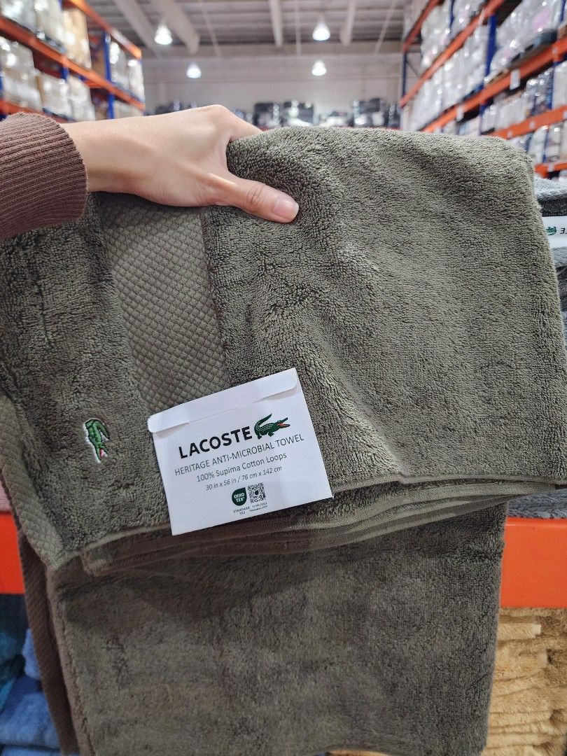 Lacoste towel (Category: Bedding & Towels) located in Angeles City. Submitted by youngmountain-9dabbe (Listing ID 1462839422, Image 3). Description: ORIGINAL LACOSTE BATH TOWEL Size: 30 inch x 56 inch Brandnew. Authentic .