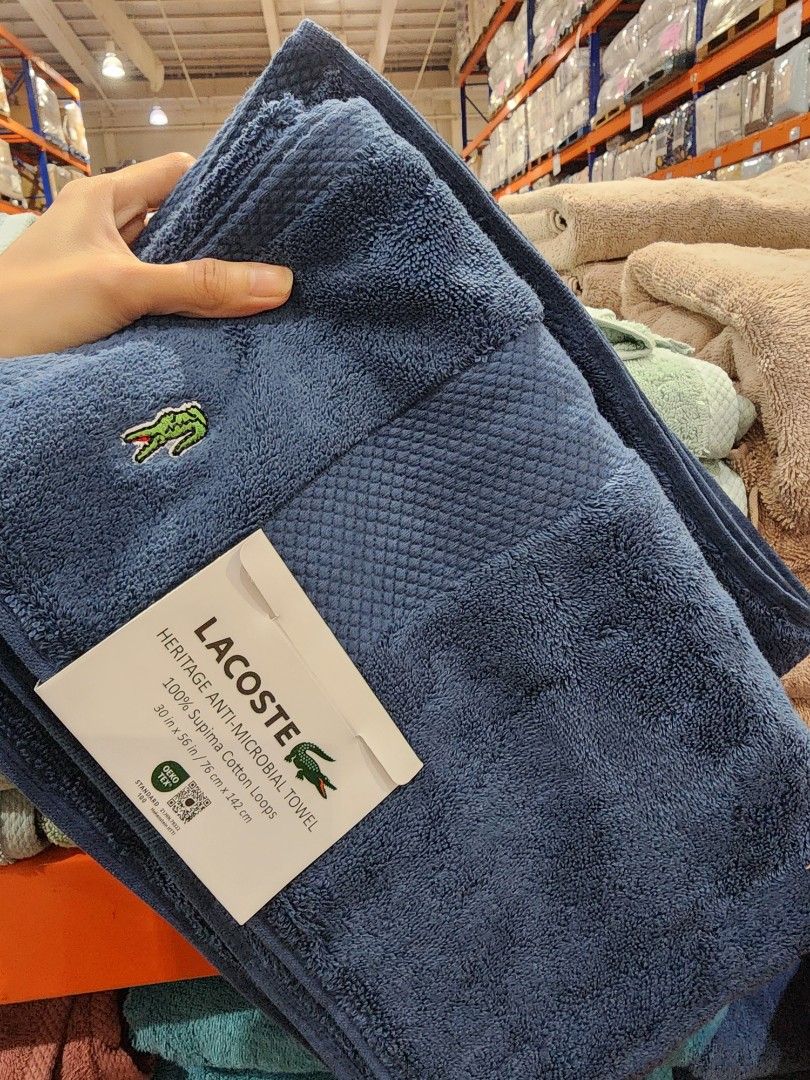 Lacoste towel (Category: Bedding & Towels) located in Angeles City. Submitted by youngmountain-9dabbe (Listing ID 1462839422, Image 2). Description: ORIGINAL LACOSTE BATH TOWEL Size: 30 inch x 56 inch Brandnew. Authentic .