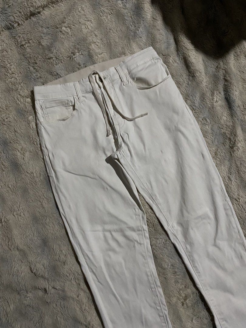 Light Beige Chino Pants with Drawstring Waist (Category: Jeans) located in Andop. Submitted by safewater-895a (Listing ID 1462884447, Image 3). Description: - Light beige chino pants - Adjustable drawstring waist - Classic five-pocket styling - Straight leg cut - Ideal for casual wear - Pairs well with t-shirts and button-downs - Comfortable fabric - Waistline: 31-33 - Lenght: 39.