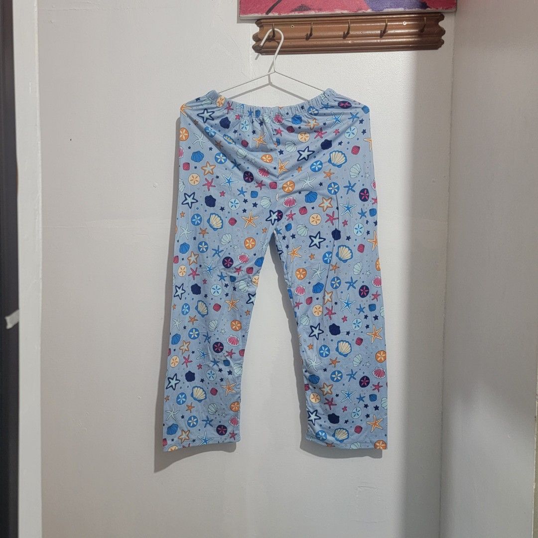 Light Blue Seashell Print Pajama Set (Category: Undergarments & Loungewear) located in Quezon City. Submitted by akiyostudios (Listing ID 1462877955, Image 2). Description: - fits m.