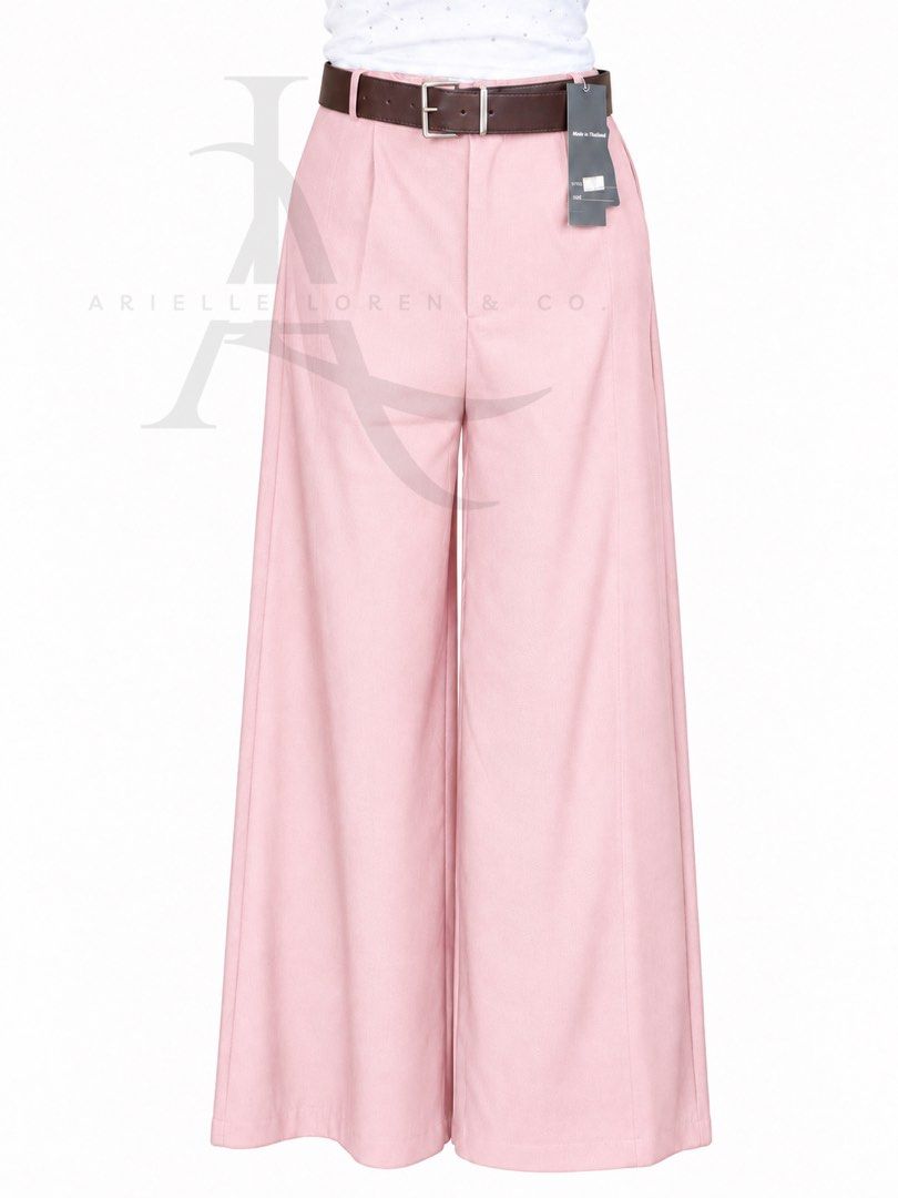 LIGHT PINK - WIDE LEG PANTS (Category: Jeans) located in Manila. Submitted by ariellelorenco (Listing ID 1462884451, Image 1). Description: 👉🏻Color: Light Pink 👉🏻39 in length 👉🏻12 in width (hem/laylayan) 👉🏻With free belt 👉🏻With 2 side pockets 👉🏻38 in max (waistline/garterized) ***These are all actual photos ***Color may vary due to lighting .