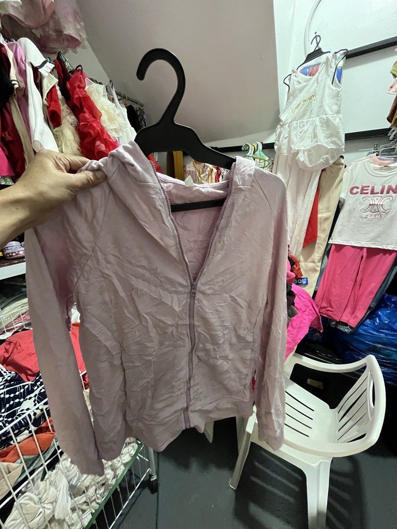 Light Pink Zip-Up Hoodie (Category: Coats, Jackets and Outerwear) located in Quezon City. Submitted by casabalerica (Listing ID 1462795222, Image 1). Description: - Light pink zip-up hoodie - Lightweight material, ideal for layering - Features a hood and full zip closure - Minor wrinkles from storage - Ready for a new home.