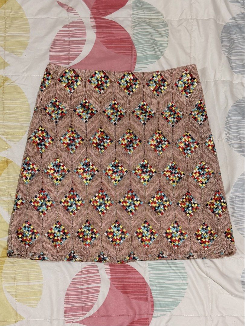 Light Pink/Peach Short Skirt (Category: Skirts) located in Manila. Submitted by itskattsss (Listing ID 1462871037, Image 1). Description: pm me for ww photos or my measurements! rfs: decluttering mop: bank transfer, gcash, maribank.
