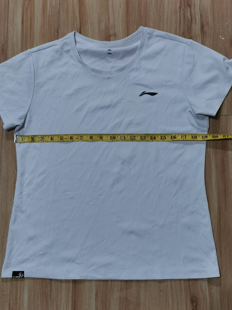 Li-ning drifit t-shirt (Category: Luxury Apparel) located in Angat. Submitted by kdthr1ft (Listing ID 1462801248, Image 2). Description: dimes: 19W 25L color rate: 10/10 issue: none❌.
