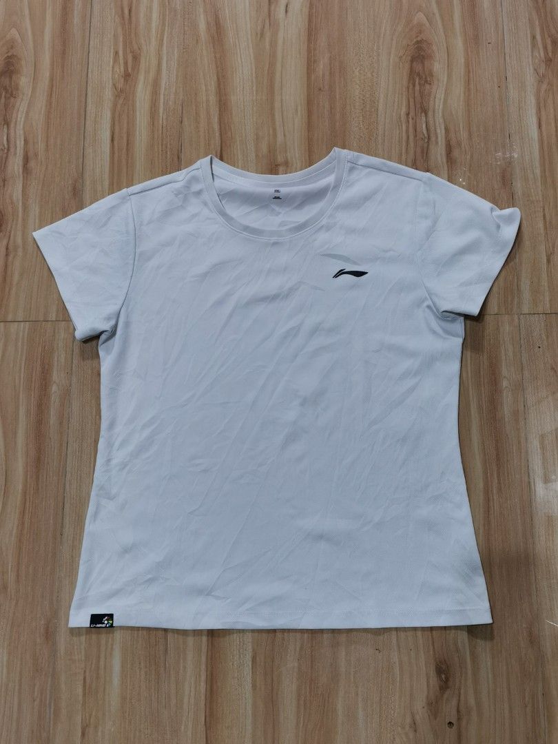 Li-ning drifit t-shirt (Category: Luxury Apparel) located in Angat. Submitted by kdthr1ft (Listing ID 1462801248, Image 1). Description: dimes: 19W 25L color rate: 10/10 issue: none❌.
