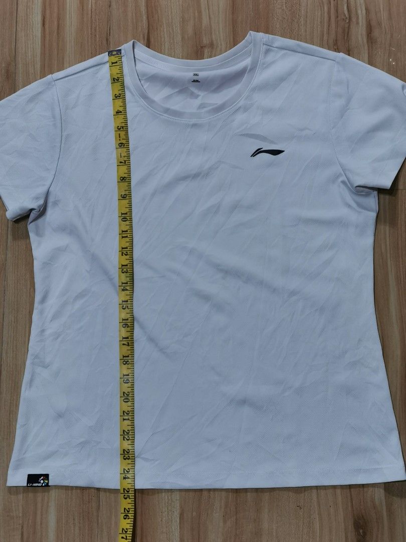 Li-ning drifit t-shirt (Category: Luxury Apparel) located in Angat. Submitted by kdthr1ft (Listing ID 1462801248, Image 3). Description: dimes: 19W 25L color rate: 10/10 issue: none❌.