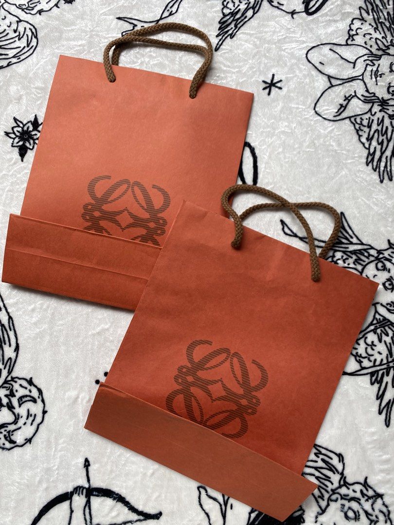 Loewe medium paper bag (Category: Activewear) located in Cagwait. Submitted by roundsociety_ph (Listing ID 1462699060, Image 2). Description: ₱900 for both.